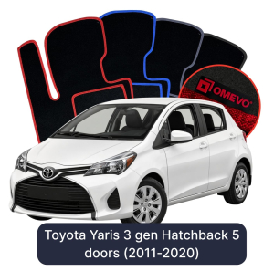Velúrové autokoberce OMEVO pre Toyota Yaris 3 gen Hatchback 5 dverí (2011-2020)