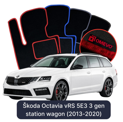 Velúrové autokoberce OMEVO pre Škoda Octavia vRS 5E3 3 gen Kombi (2013-2020)