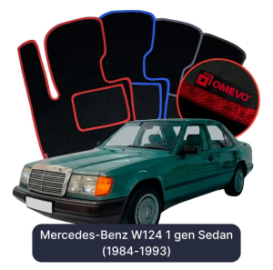 Velúrové autokoberce OMEVO pre Mercedes-Benz W124 1 gen Sedan (1984-1993)