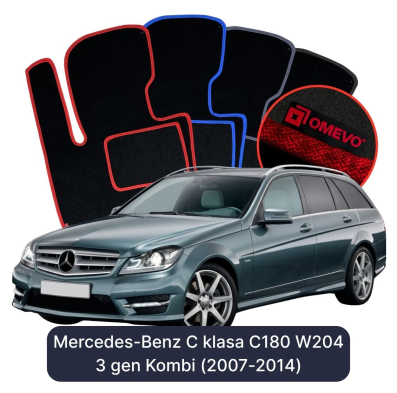 Velúrové autokoberce OMEVO pre Mercedes-Benz Razred C C180 W204 3 gen Kombi (2007-2014)