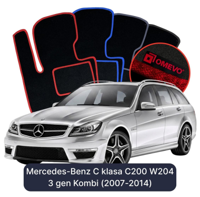 Velúrové autokoberce OMEVO pre Mercedes-Benz Razred C C200 W204 3 gen Kombi (2007-2014)
