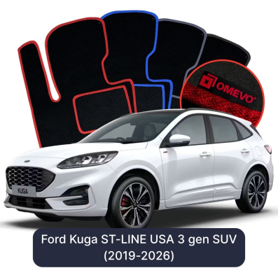 Velúrové autokoberce OMEVO pre Ford Kuga ST-LINE USA 3 gen SUV (2019-2026)