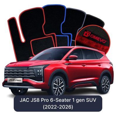 Velúrové autokoberce OMEVO pre JAC JS8 Pro 6 mest 1 gen SUV (2022-2026)