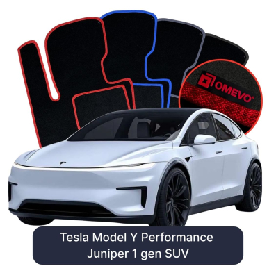 Velúrové autokoberce OMEVO pre Tesla Model Y Performance Juniper  1 gen SUV (2025-2026)