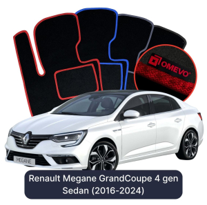 Velúrové autokoberce OMEVO pre Renault Megane GrandCoupe 4 gen Sedan (2016-2024)