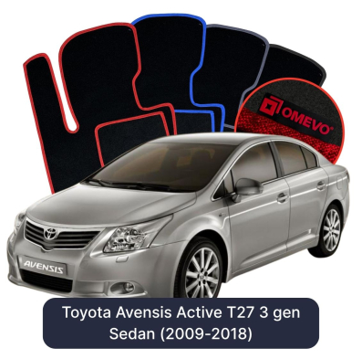 Velúrové autokoberce OMEVO pre Toyota Avensis Active T27 3 gen Sedan (2009-2018)