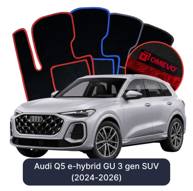 Velúrové autokoberce OMEVO pre Audi Q5 e-hybrid GU 3 gen SUV (2024-2026)