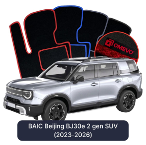 Velúrové autokoberce OMEVO pre BAIC Beijing BJ30e 2 gen SUV (2023-2026)