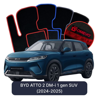 Velúrové autokoberce OMEVO pre BYD ATTO2 DM-i 1 gen SUV (2024-2025)