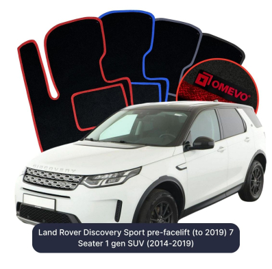 Velúrové autokoberce OMEVO pre Land Rover Discovery Sport predfacelift (do 2019) 7 mest 1 gen SUV (2014-2019)