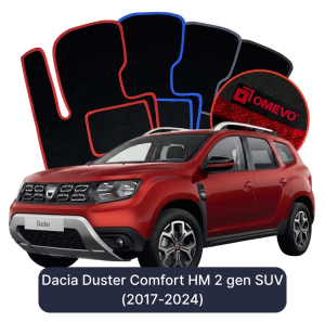 Velúrové autokoberce OMEVO pre Dacia Duster Comfort HM 2 gen SUV (2017-2024)