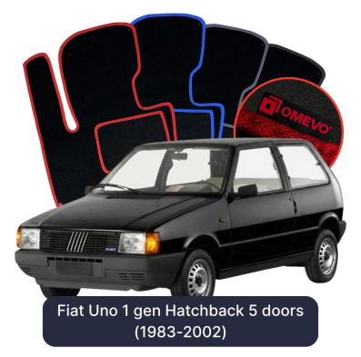 Velúrové autokoberce OMEVO pre Fiat Uno 1 gen Hatchback 5 dverí (1983-2002)