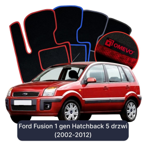 Velúrové autokoberce OMEVO pre Ford Fusion 1 gen Hatchback 5 dverí (2002-2012)
