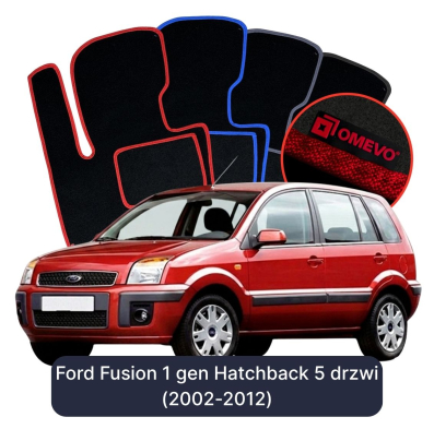 Velúrové autokoberce OMEVO pre Ford Fusion 1 gen Hatchback 5 dverí (2002-2012)