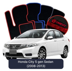 Velúrové autokoberce OMEVO pre Honda City 5 gen Sedan (2008-2013)
