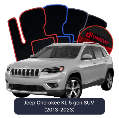 Velúrové autokoberce OMEVO pre Jeep Cherokee KL 5 gen SUV (2013-2023)