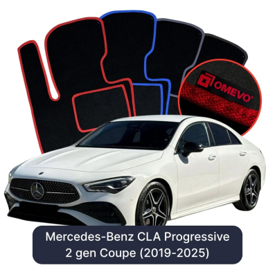 Velúrové autokoberce OMEVO pre Mercedes-Benz CLA Progressive 2 gen Coupe (2019-2025)