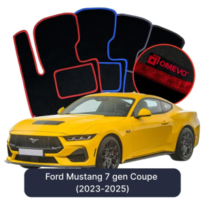 Velúrové autokoberce OMEVO pre Ford Mustang 7 gen Coupe (2023-2025)