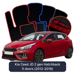 Velúrové autokoberce OMEVO pre Kia Ceed JD 2 gen Hatchback 5 dverí (2012-2018)