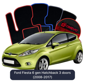 Velúrové autokoberce OMEVO pre Ford Fiesta 6 gen Hatchback 3 dvere (2008-2017)