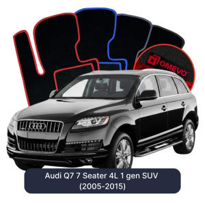 Velúrové autokoberce OMEVO pre Audi Q7 7-miestny 4L 1 gen SUV (2005-2015)