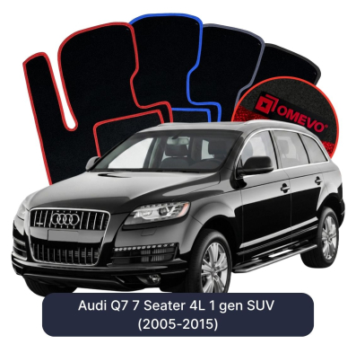 Velúrové autokoberce OMEVO pre Audi Q7 7-miestny 4L 1 gen SUV (2005-2015)