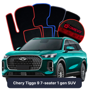 Velúrové autokoberce OMEVO pre Chery Tiggo 9 7-miestny 1 gen SUV (2023-2025)