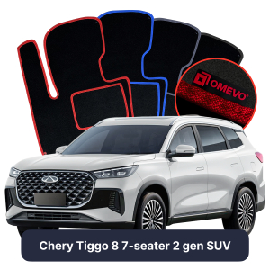 Velúrové autokoberce OMEVO pre Chery Tiggo 8 7 mest 2 gen SUV (2022-2025)