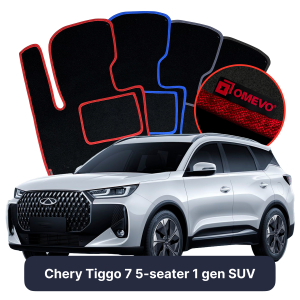 Velúrové autokoberce OMEVO pre Chery Tiggo 7 5 mest 1 gen SUV (2023-2025)