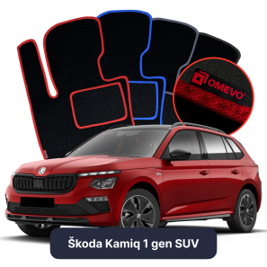 Velúrové autokoberce OMEVO pre Škoda Kamiq 1 gen SUV (2019-2025)