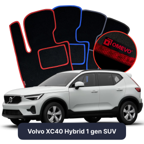 Velúrové autokoberce OMEVO pre Volvo XC40 Hybrid 1 gen SUV (2017-2025)