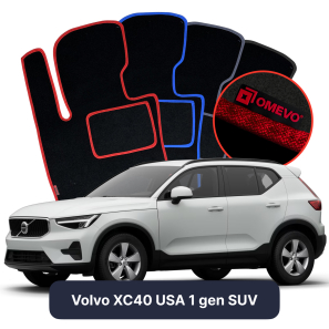 Velúrové autokoberce OMEVO pre Volvo XC40 USA 1 gen SUV (2017–2025)