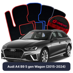 Velúrové autokoberce OMEVO pre Audi A4 B9 5 gen Kombi (2015-2024)