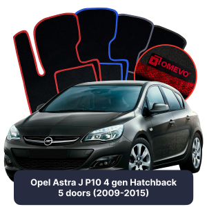 Velúrové autokoberce OMEVO pre Opel Astra J P10 4 gen Hatchback 5 dverí (2009-2015)