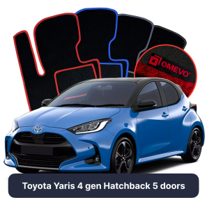 Velúrové autokoberce OMEVO pre Toyota Yaris 4 gen Hatchback 5 dverí (2020-2025)
