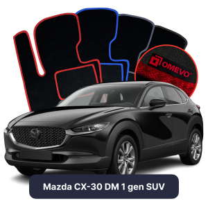 Velúrové autokoberce OMEVO pre Mazda CX-30 DM 1 gen SUV (2019-2025)