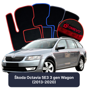 Velúrové autokoberce OMEVO pre Škoda Octavia 5E3 3 gen Kombi (2013-2020)