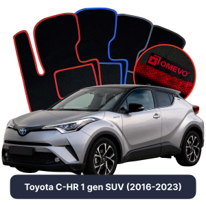 Velúrové autokoberce OMEVO pre Toyota C-HR 1 gen SUV (2016-2023)