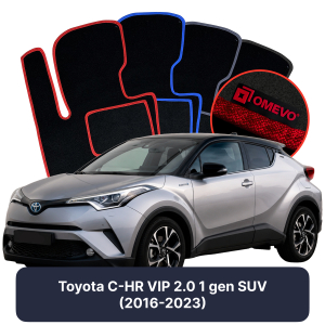 Velúrové autokoberce OMEVO pre Toyota C-HR VIP 2.0 1 gen SUV (2016-2023)