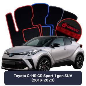 Velúrové autokoberce OMEVO pre Toyota C-HR GR Sport 1 gen SUV (2016-2023)