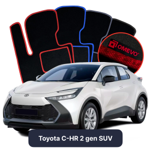 Velúrové autokoberce OMEVO pre Toyota C-HR 2 gen SUV (2023-2025)