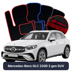 Velúrové autokoberce OMEVO pre Mercedes-Benz GLC 220D 2 gen SUV (2022-2025)