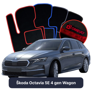 Velúrové autokoberce OMEVO pre Škoda Octavia 5E 4 gen Kombi (2019-2025)