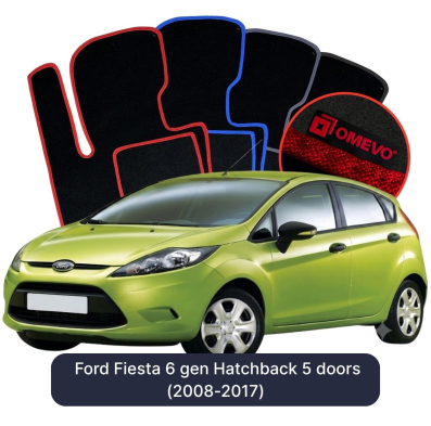 Velúrové autokoberce OMEVO pre Ford Fiesta 6 gen Hatchback 5 dverí (2008-2017)