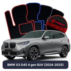 Velúrové autokoberce OMEVO pre BMW X3 G45 4 gen SUV (2024-2025)
