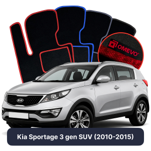 Velúrové autokoberce OMEVO pre Kia Sportage 3 gen SUV (2010-2015)