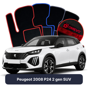 Velúrové autokoberce OMEVO pre Peugeot 2008 P24 2 gen SUV (2019-2025)