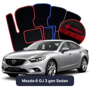 Velúrové autokoberce OMEVO pre Mazda 6 GJ 3 gen Sedan (2012-2025)