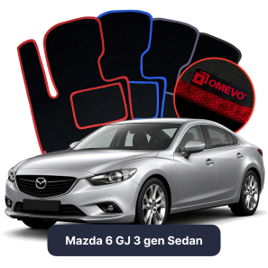 Velúrové autokoberce OMEVO pre Mazda 6 GJ 3 gen Sedan (2012-2025)
