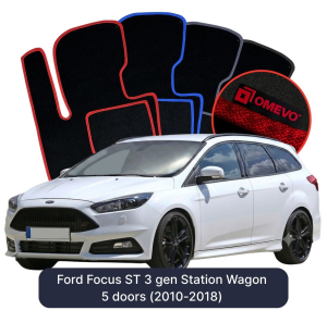 Velúrové autokoberce OMEVO pre Ford Focus ST 3 gen Kombi 5 dverí (2010-2018)